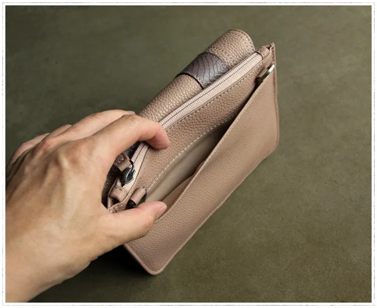 Cute Womens Gray&Green Leather Shoulder Purse Small Leather Shoulder Bag Crossbody Purse for Ladies