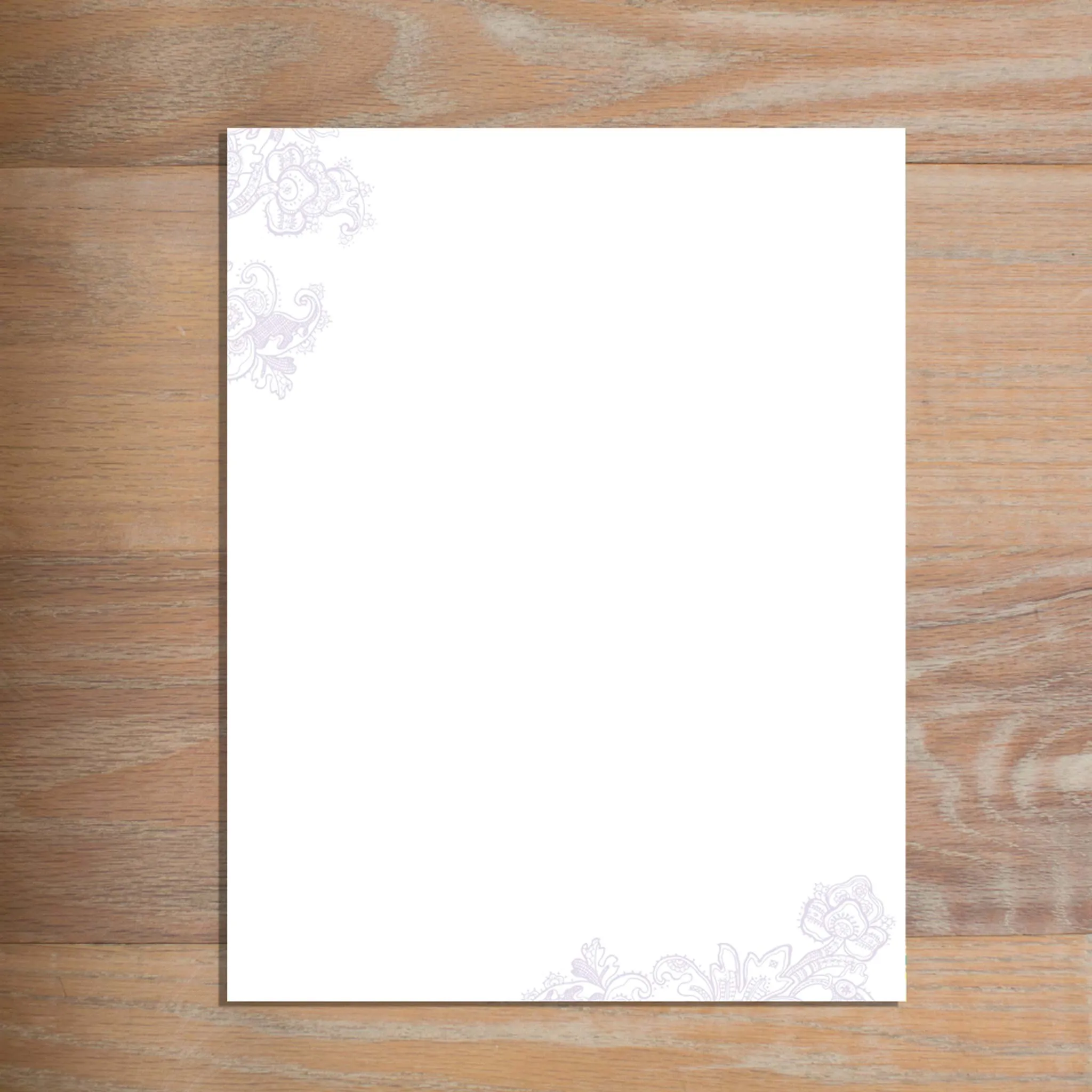 Delicate Lace Custom Letterhead