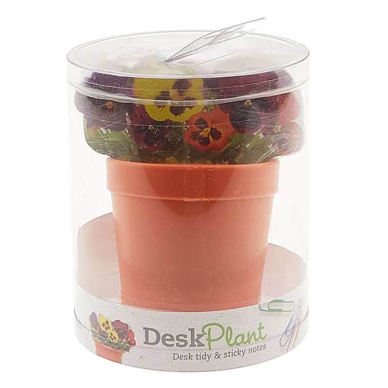 Desk Plant Organizer with Sticky Notes
