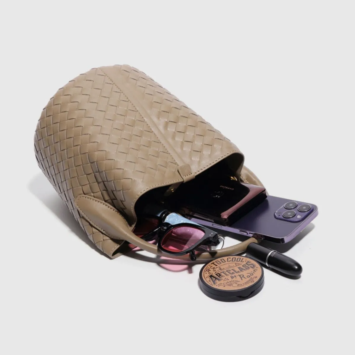 Diana Woven Bucket Bag
