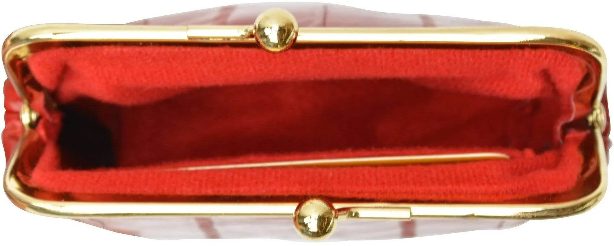 Eel skin Leather Coin Purse Snap Closure  E 905