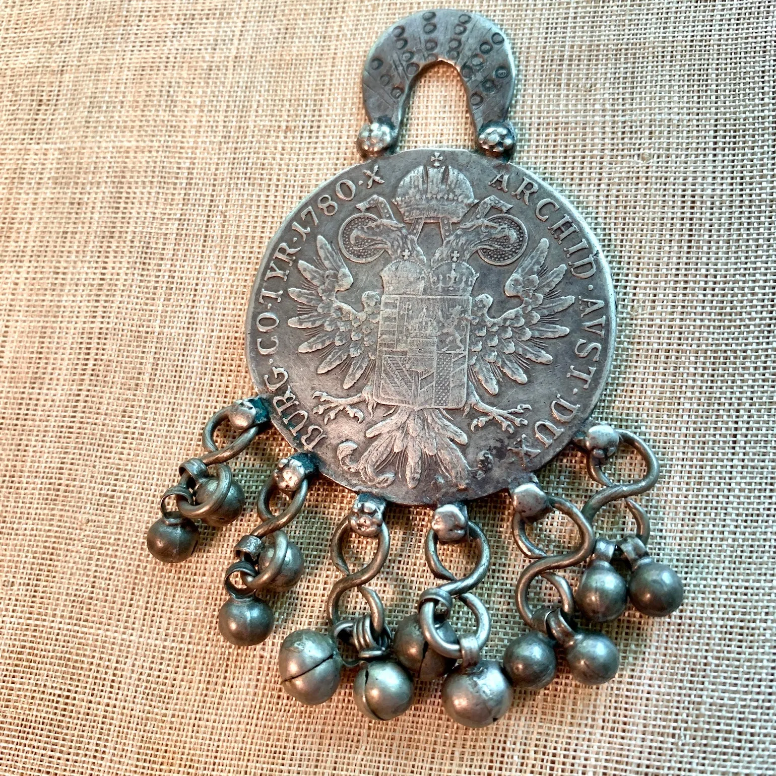 Ethiopian Coin Pendant, St. Theresa