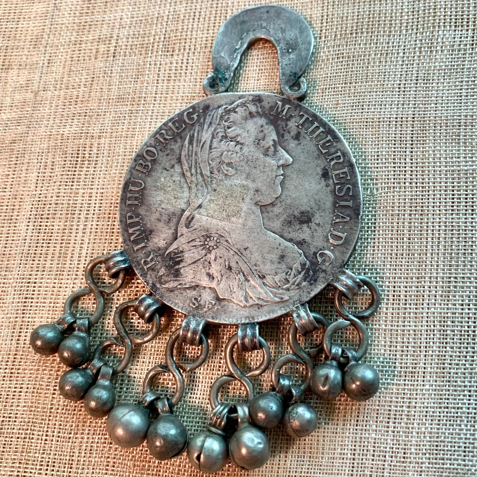 Ethiopian Coin Pendant, St. Theresa
