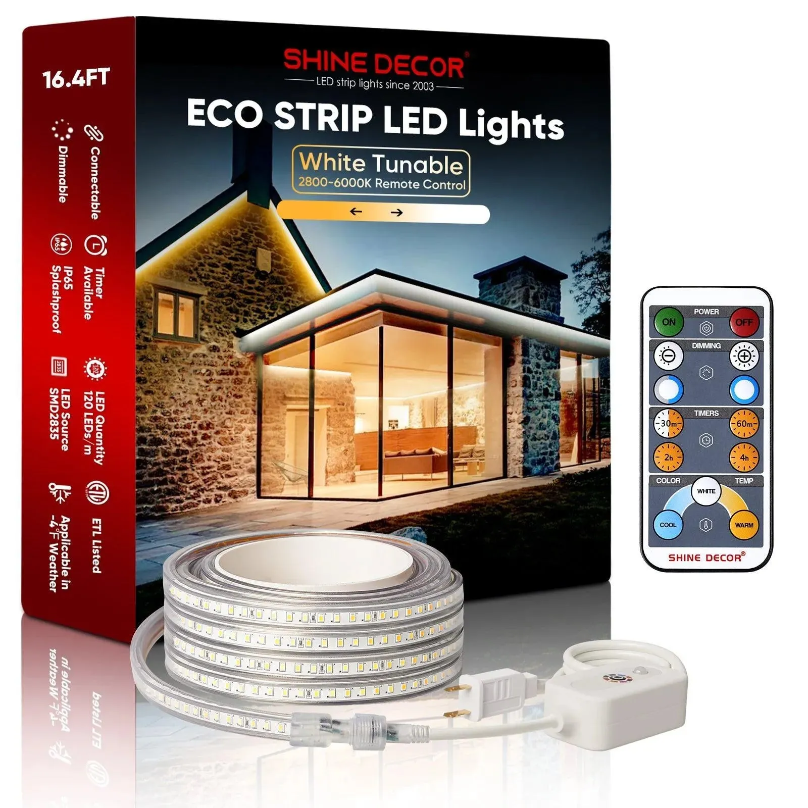 Extra Controller Kit for 110V 7x13mm Eco Strip CCT Tunable White
