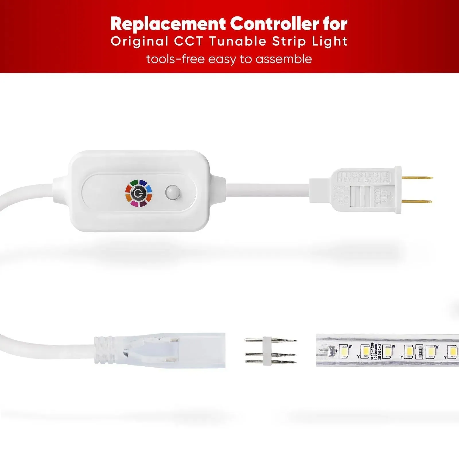 Extra Controller Kit for 110V 7x13mm Eco Strip CCT Tunable White