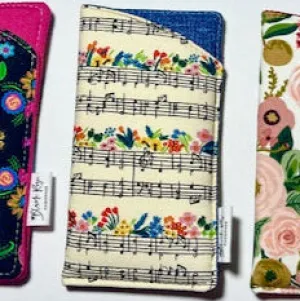 Eyeglass Case - Florals (Rifle Paper Co. Music Notes)