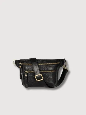 Fanny Pack Beck Black Croco | O My Bag