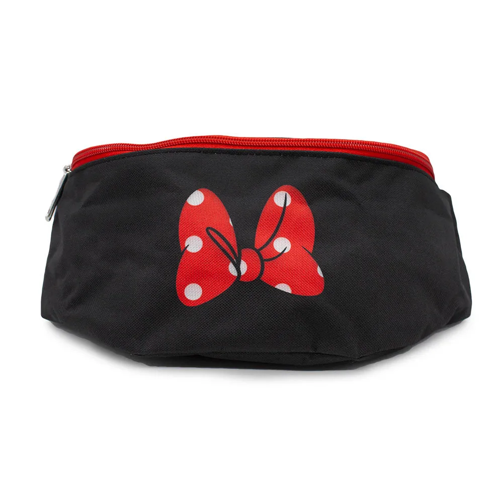 Fanny Pack - Minnie Mouse Polka Dot Bow Black Red White