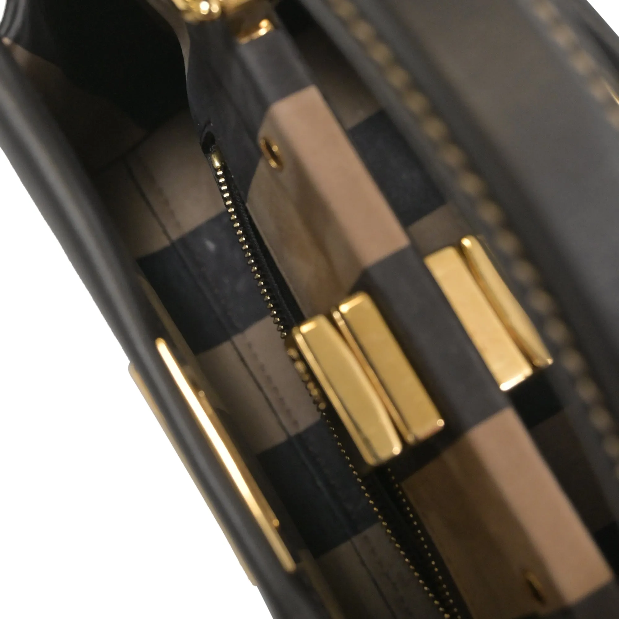 Fendi Peekaboo Mini Bag in Black Leather