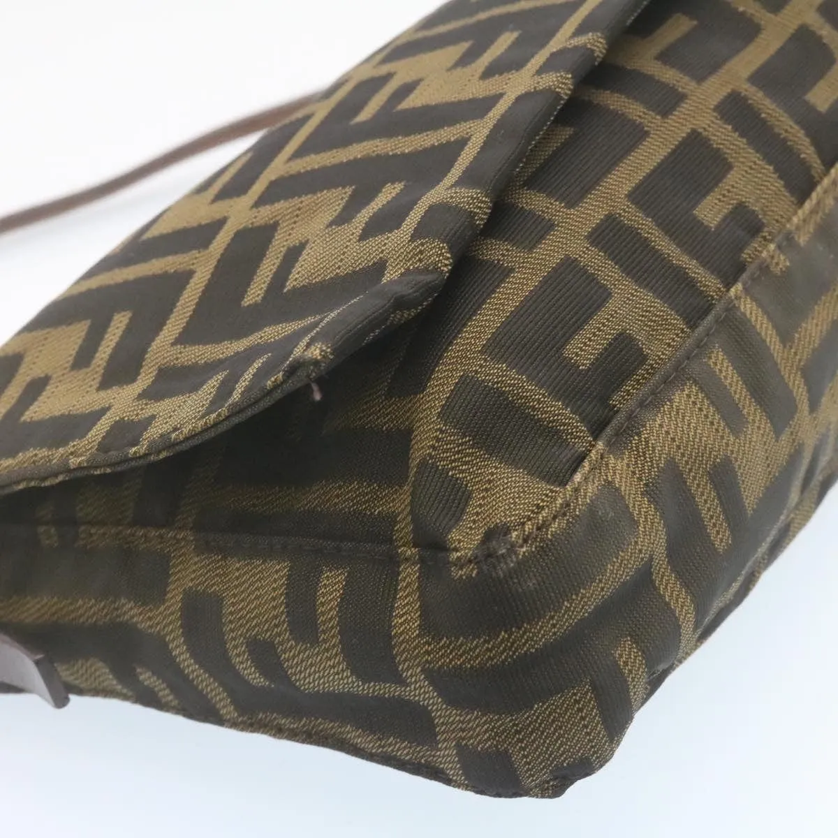 FENDI Zucca Canvas Shoulder Bag Brown Black - AWL2685