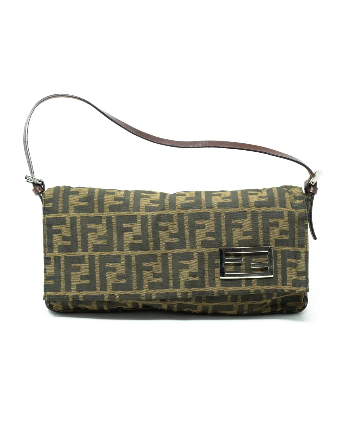FENDI Zucca Canvas Shoulder Bag Brown Black - AWL2685