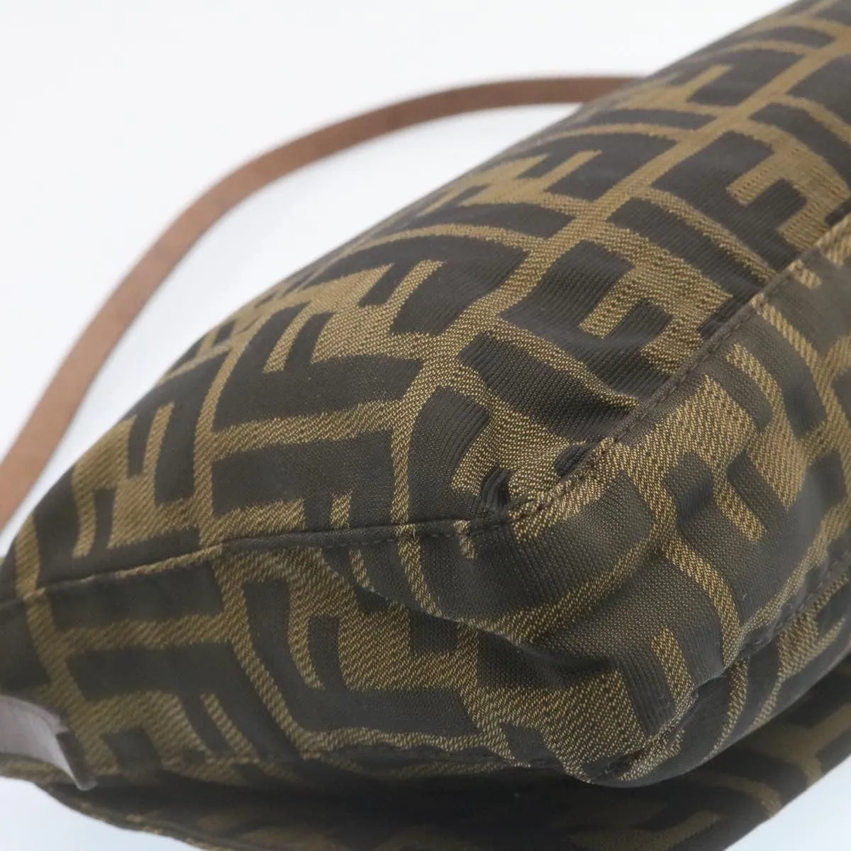 FENDI Zucca Canvas Shoulder Bag Brown Black - AWL2685