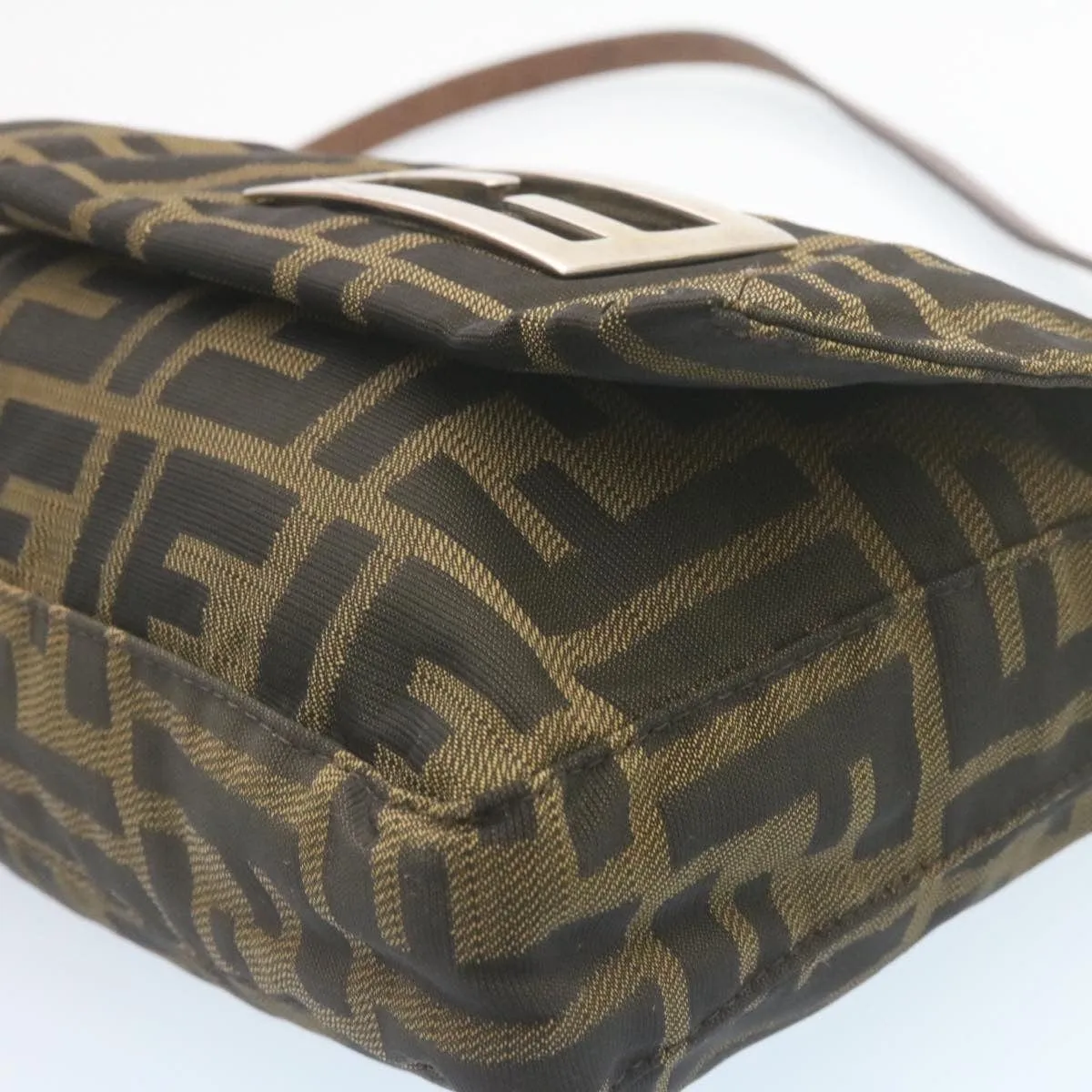 FENDI Zucca Canvas Shoulder Bag Brown Black - AWL2685