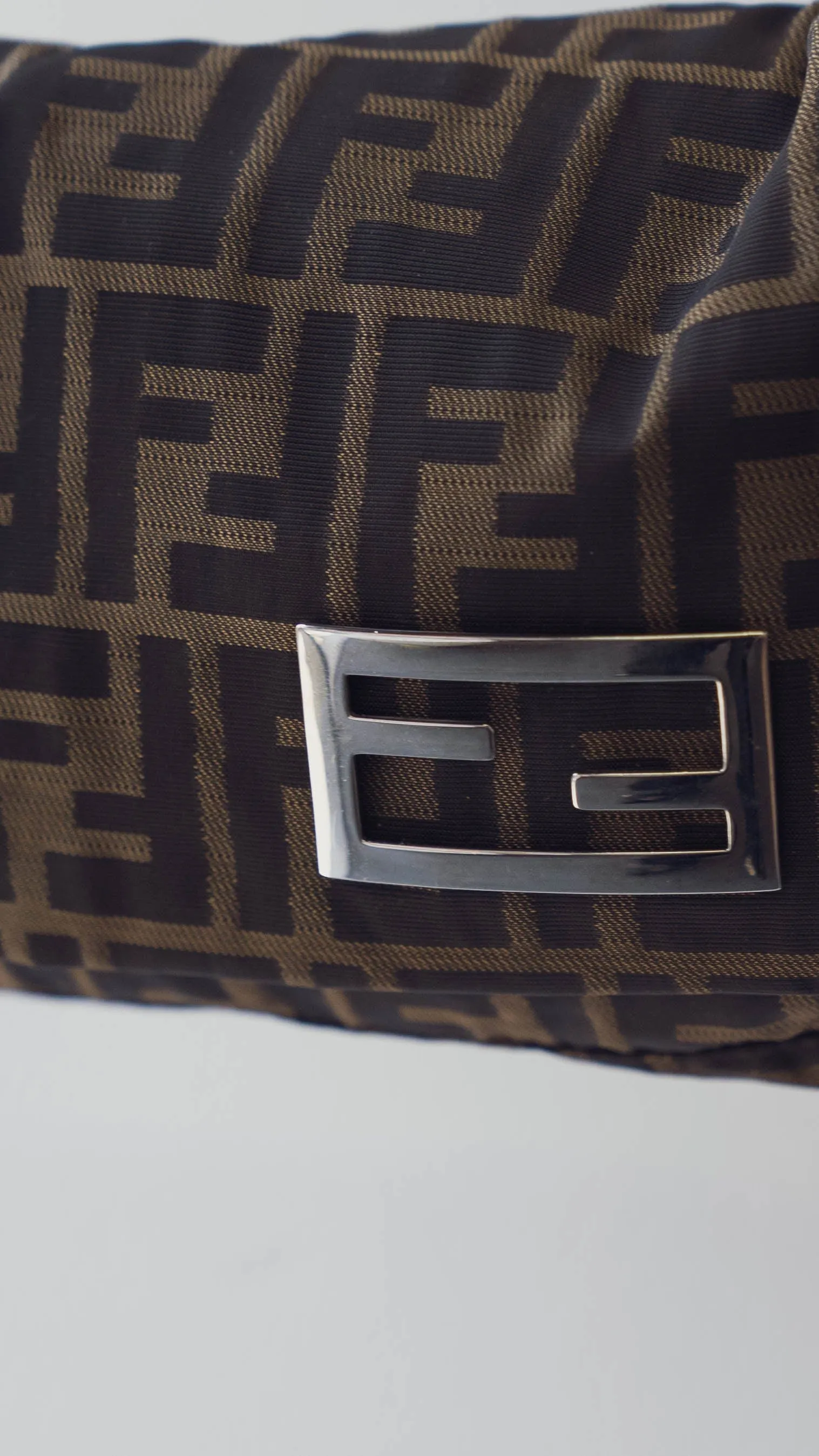 FENDI Zucca Canvas Shoulder Bag Brown Black - AWL2685