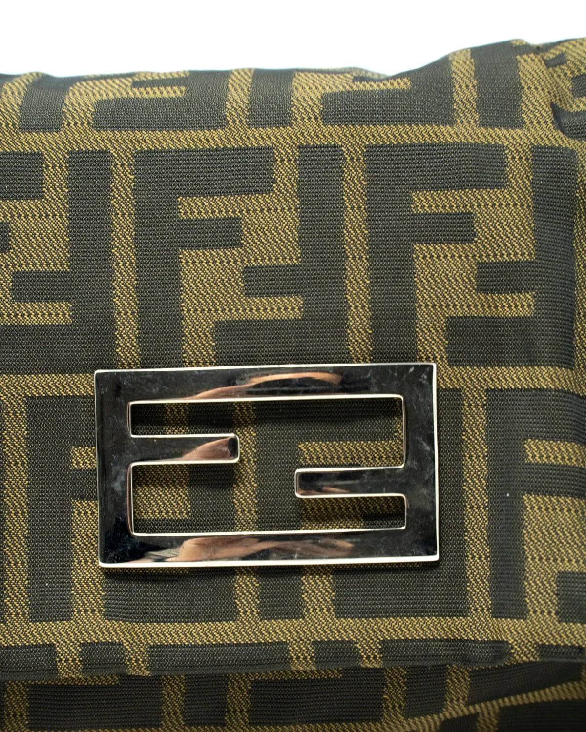 FENDI Zucca Canvas Shoulder Bag Brown Black - AWL2685