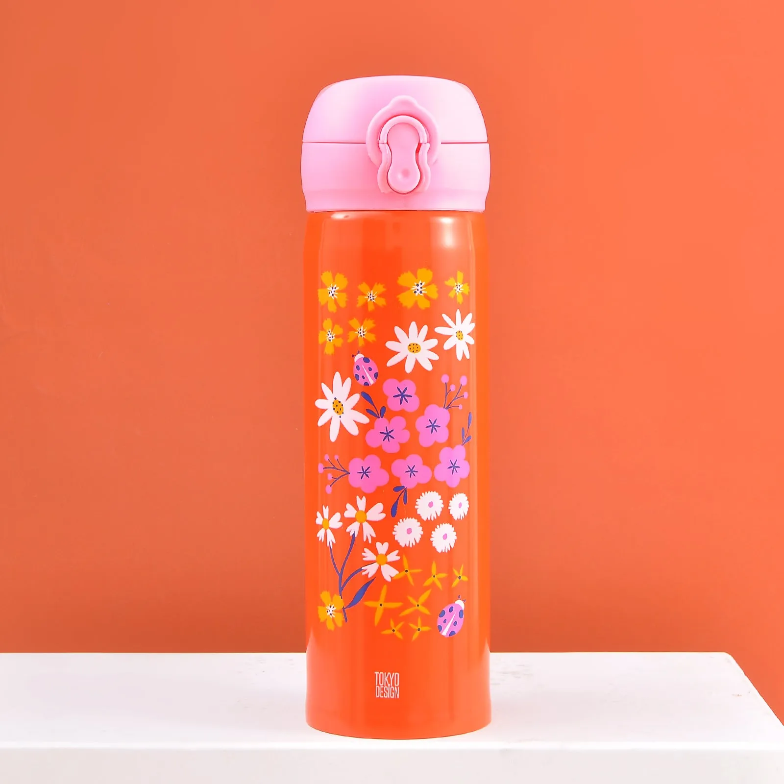 Floral Flower Stainless Steel Water Bottle(500mL)