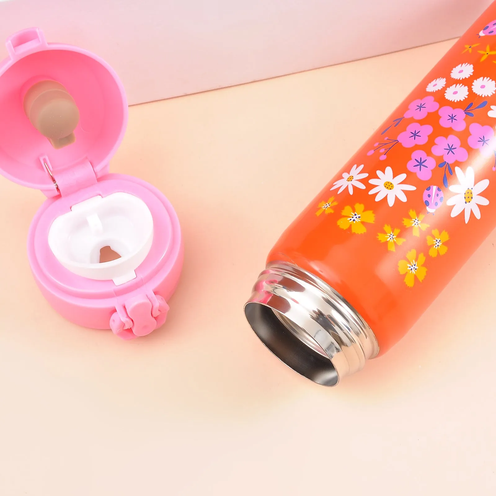Floral Flower Stainless Steel Water Bottle(500mL)