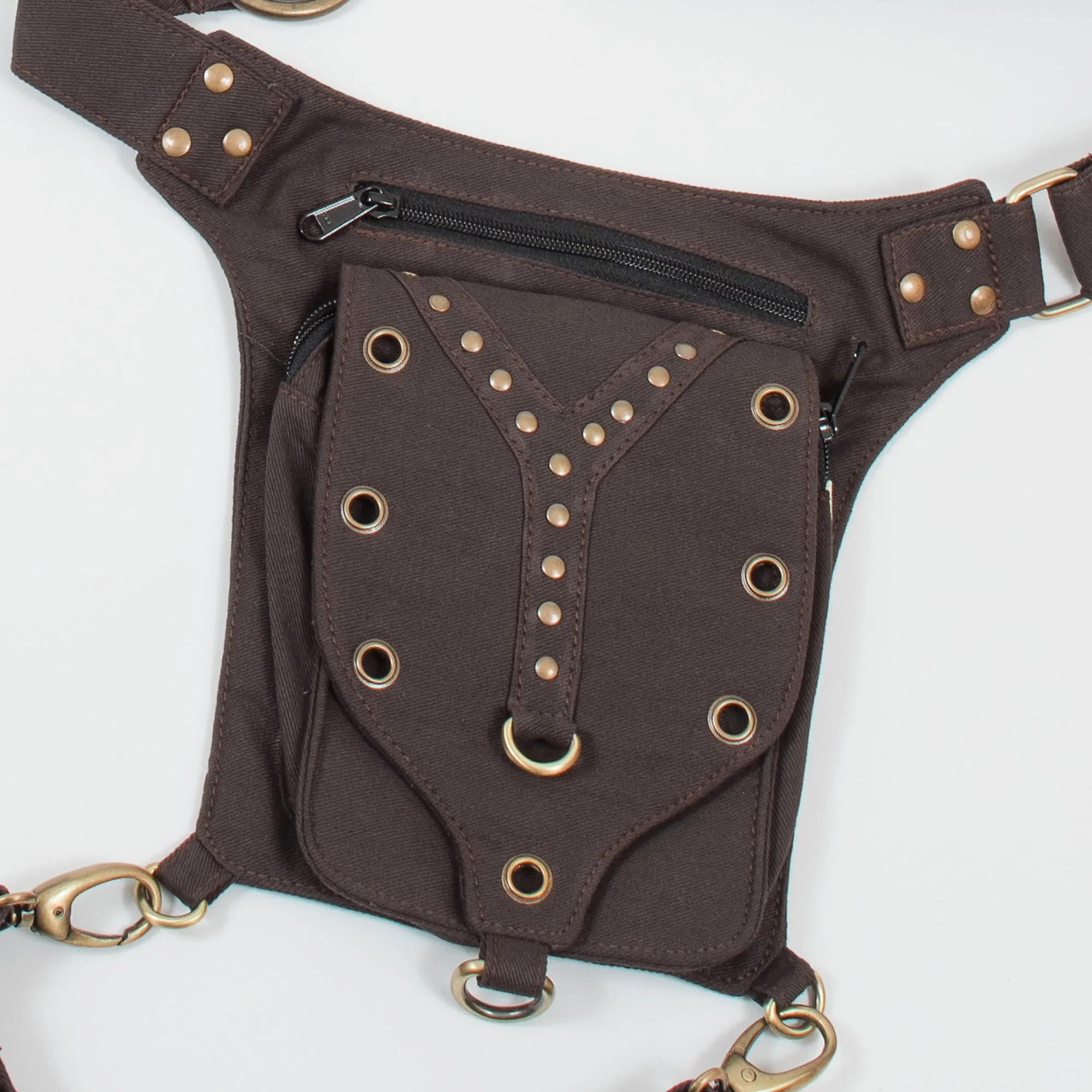 Ganesh Single Pocket Belt with Leg Strap