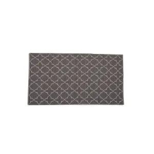 Geometric Print Grey Floor Runner