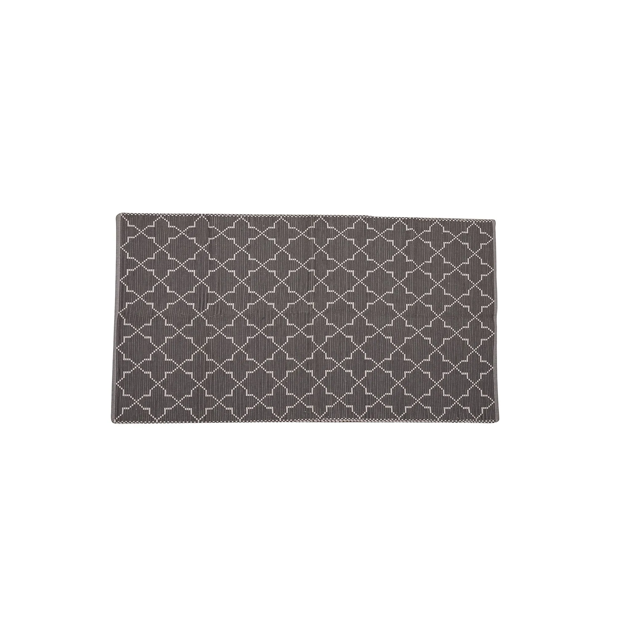 Geometric Print Grey Floor Runner