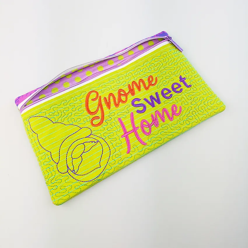 Gnome Sweet Gnome Zipper Purse