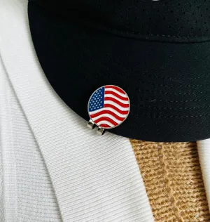 Golf Markers USA Flag Golf Ball Marker With Magnetic Clip Hat Clips Training Golf Ballmarker Gift for Him Golf Gift for Her by Fabulici