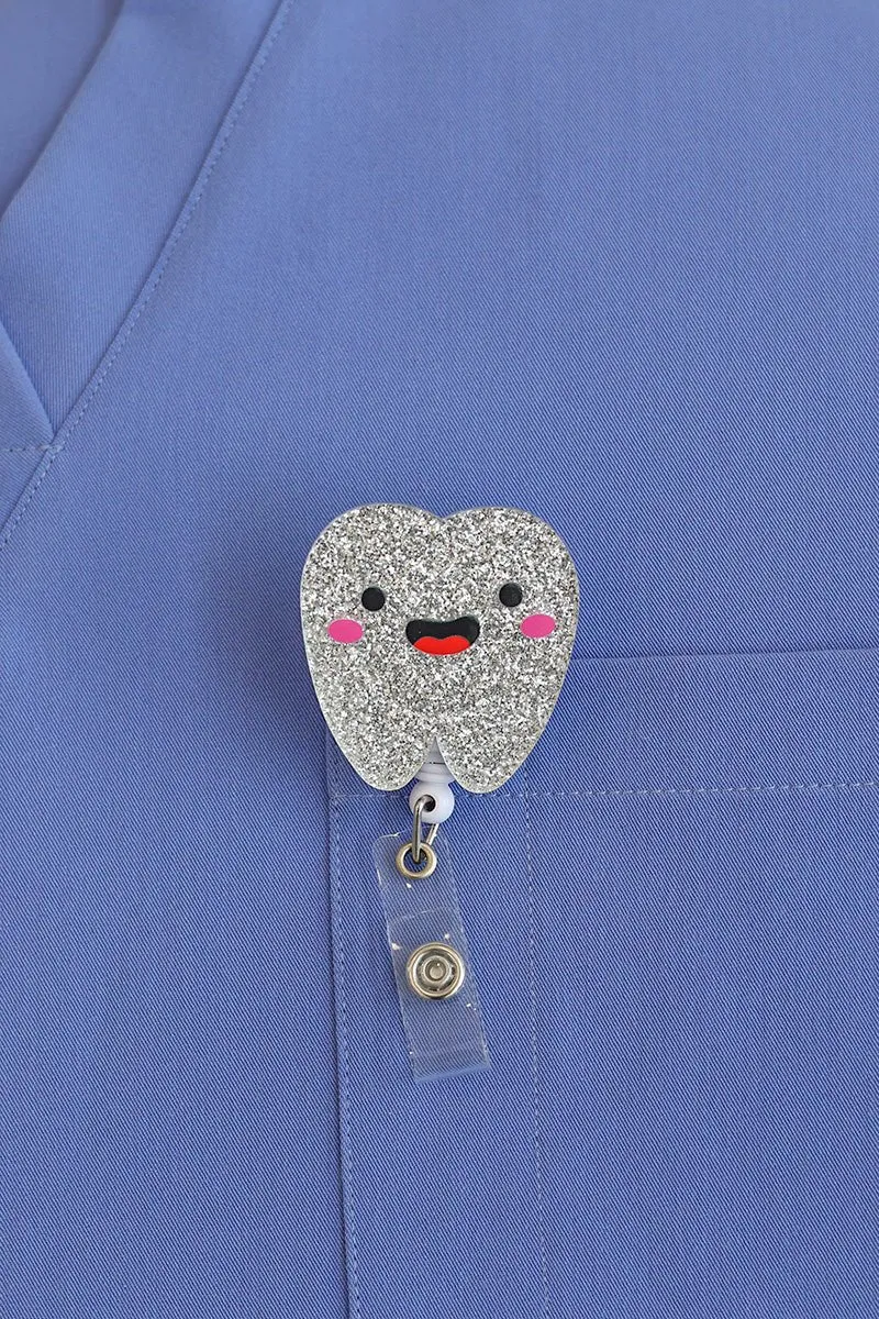 Happy Teeth Glittering ID Badge