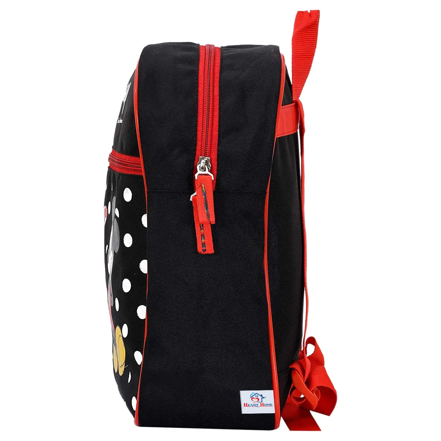 Heart Home Disney Minnie & Mickey Printed Kids Backpack Bag for School, Travel, Casual, Picnics (Black)