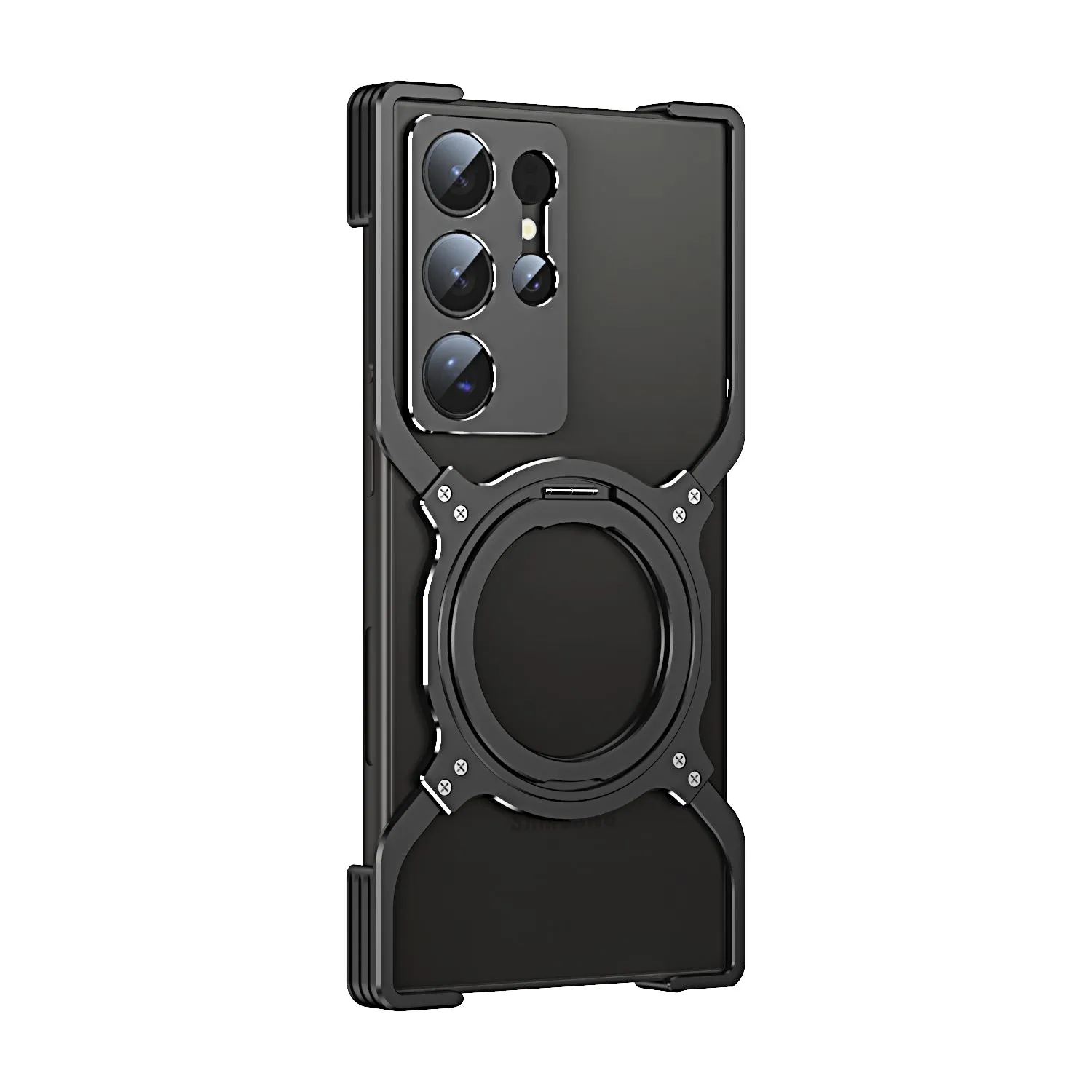 Heat Dissipation Metal Phone Case With 360 ° Rotating Bracket For Samsung S24