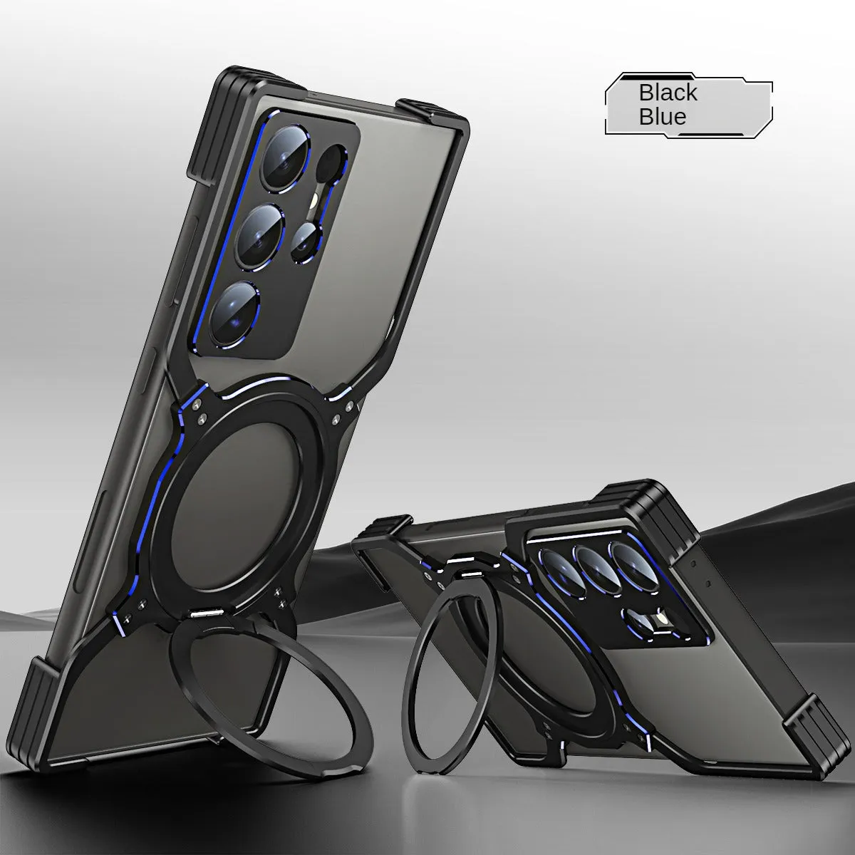 Heat Dissipation Metal Phone Case With 360 ° Rotating Bracket For Samsung S24