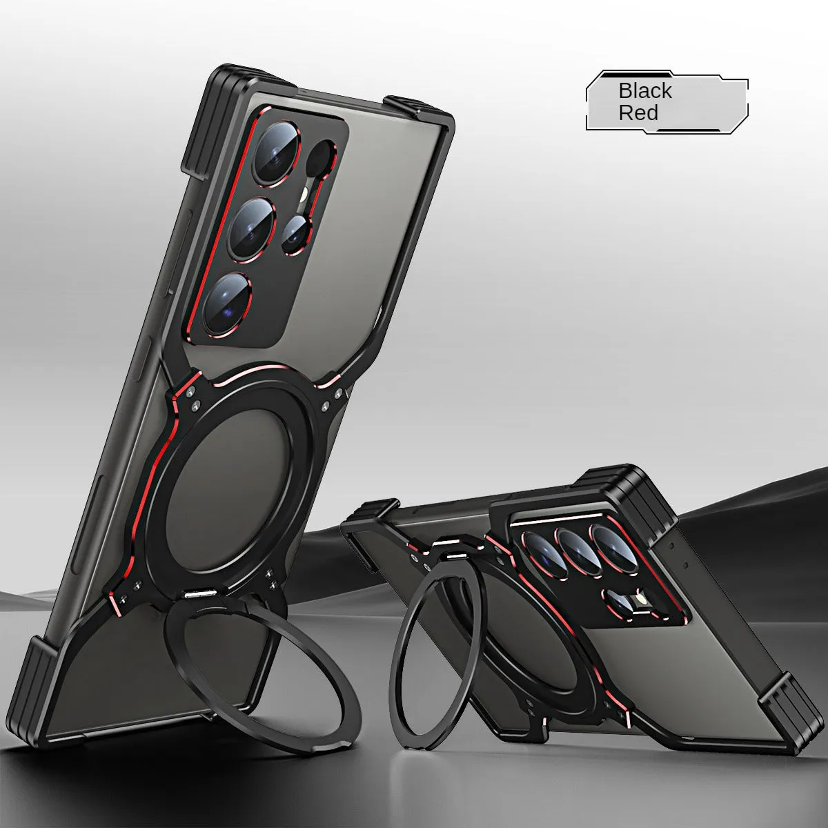Heat Dissipation Metal Phone Case With 360 ° Rotating Bracket For Samsung S24