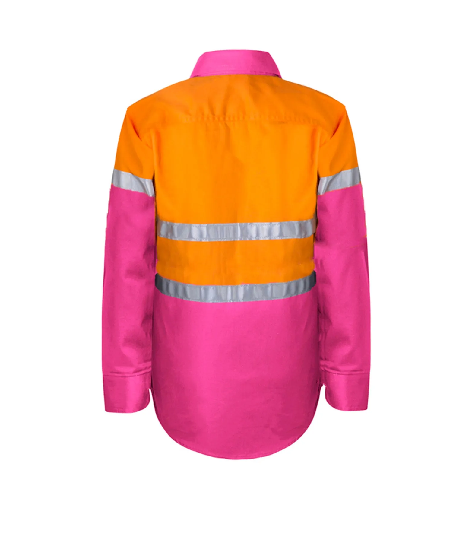 Hi Vis Kids Lightweight Long Sleeve Cotton Drill Shirt with Reflective Tape (NC-WSK125)