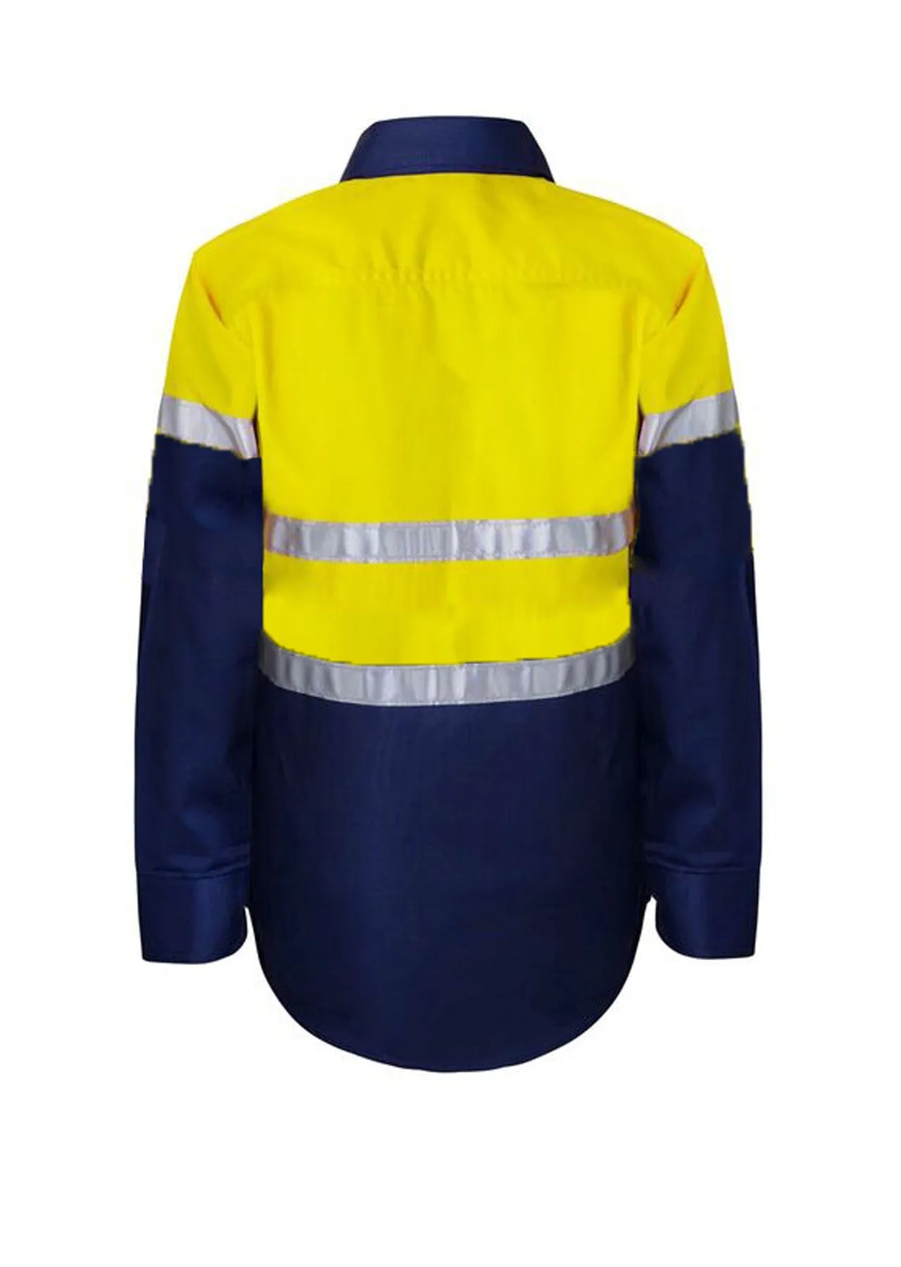 Hi Vis Kids Lightweight Long Sleeve Cotton Drill Shirt with Reflective Tape (NC-WSK125)