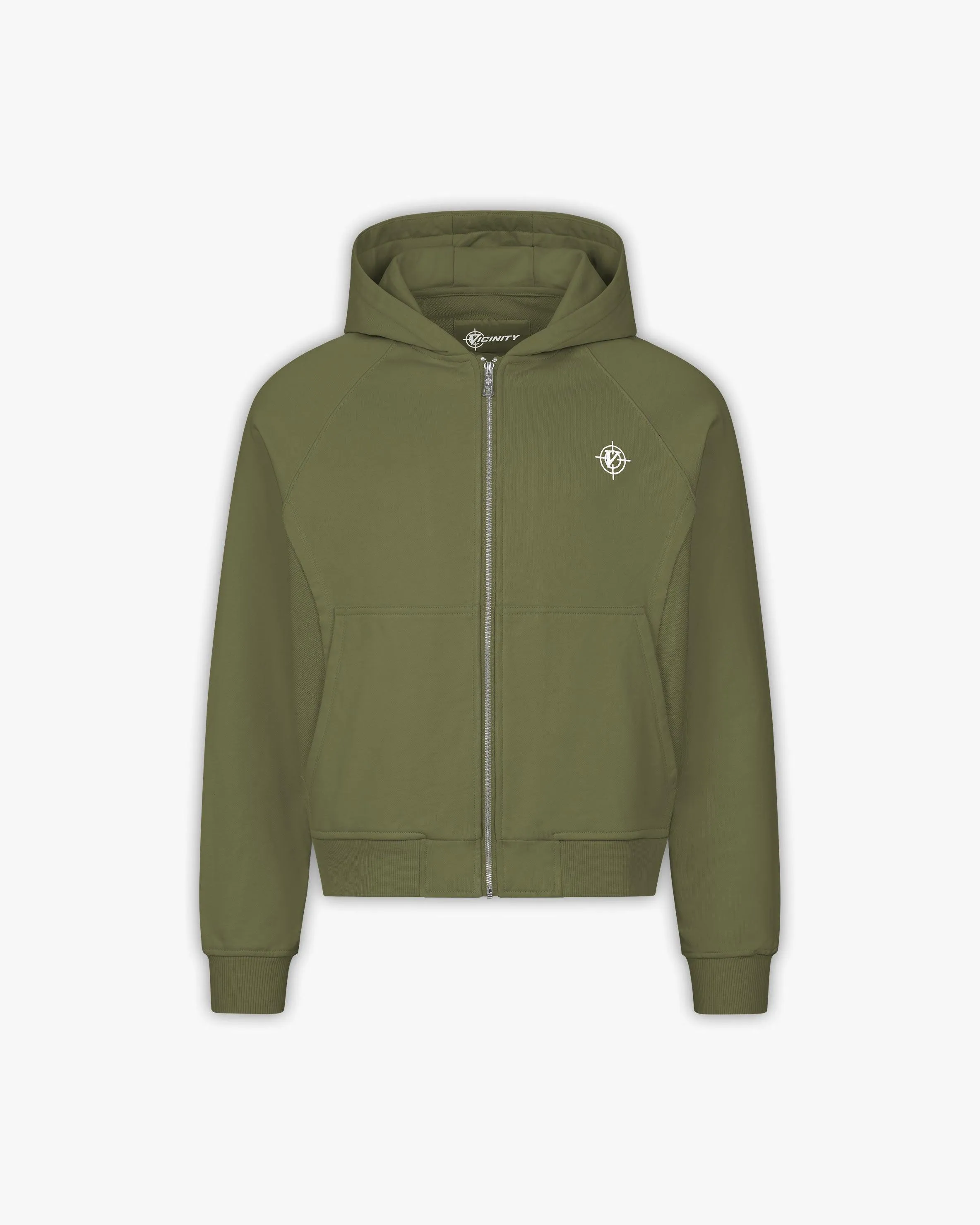 INSIDE OUT ZIP HOODIE KHAKI