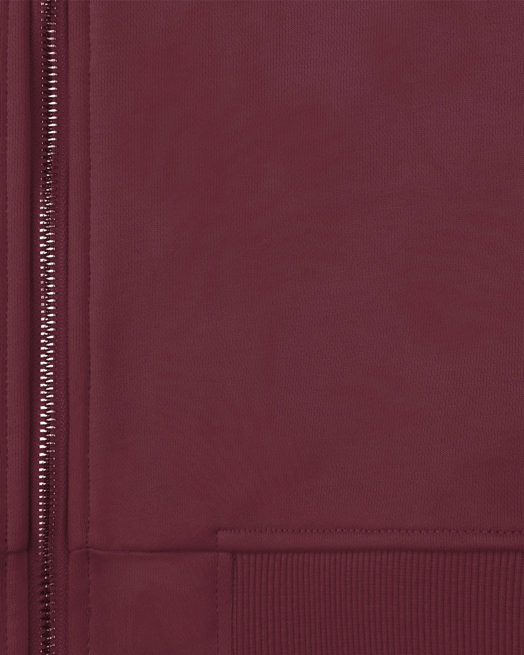 INSIDE OUT ZIP HOODIE WINE RED