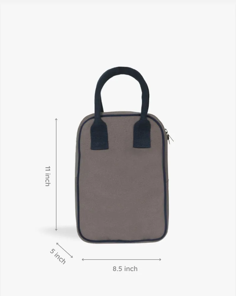 Insulated Lunch Bag (Pack of 2) - Grey and Maroon