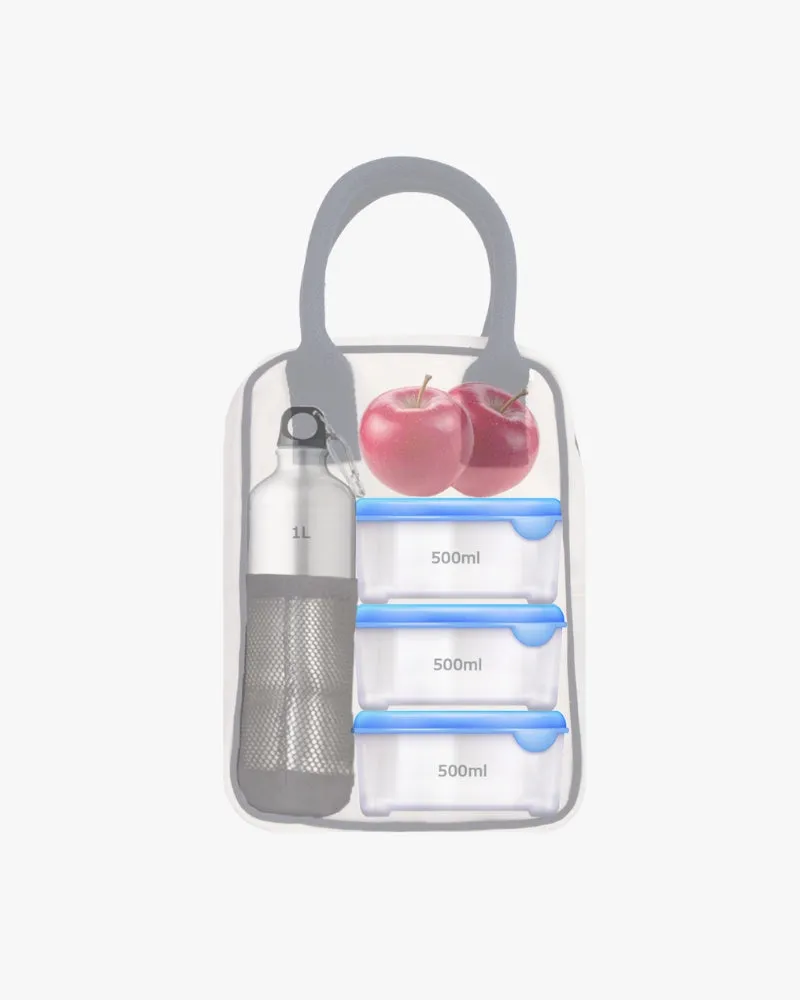 Insulated Lunch Bag (Pack of 2) - Grey and Maroon