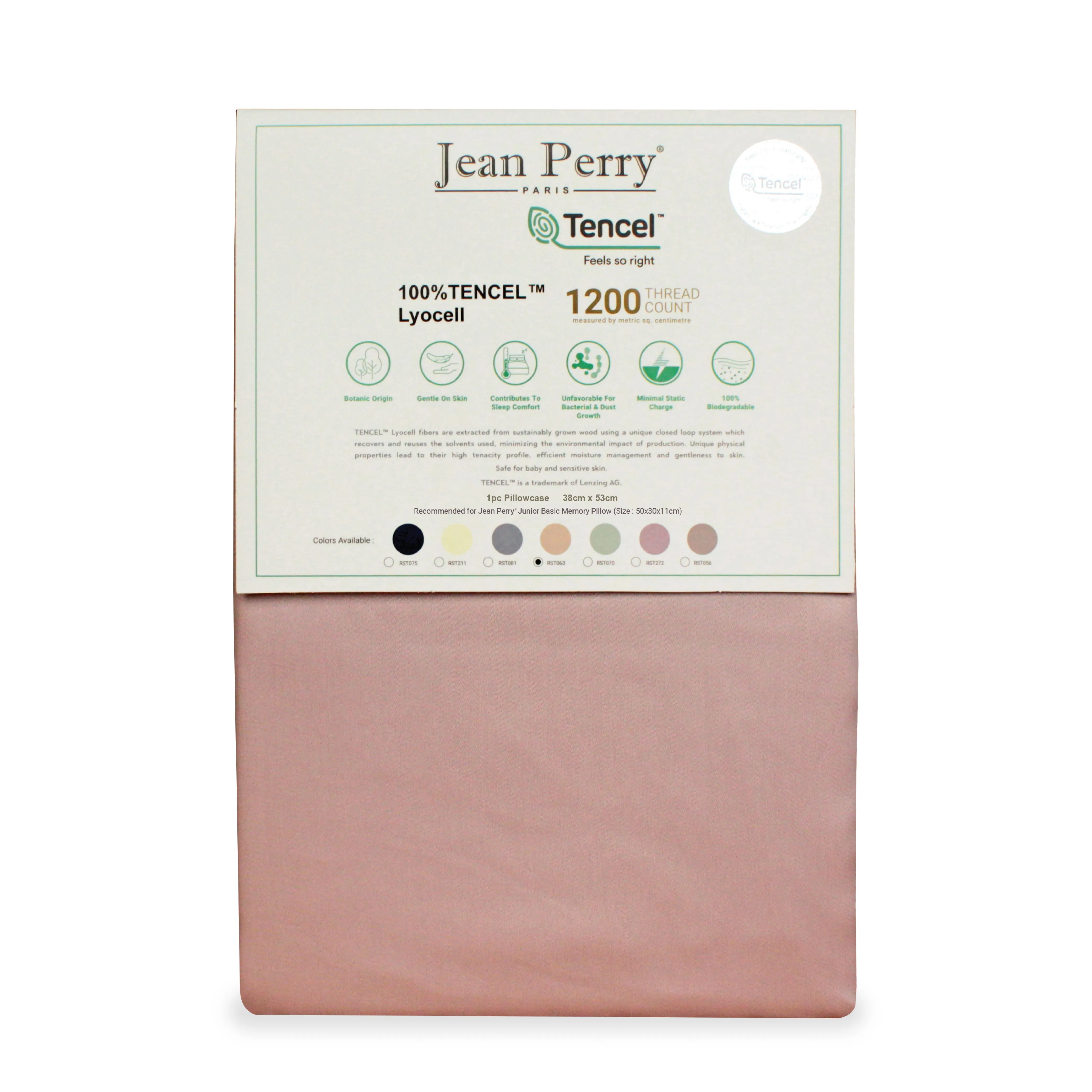 Jean Perry TENCEL™ 1pc Junior Pillow Case (KID'S size) - 1200TC