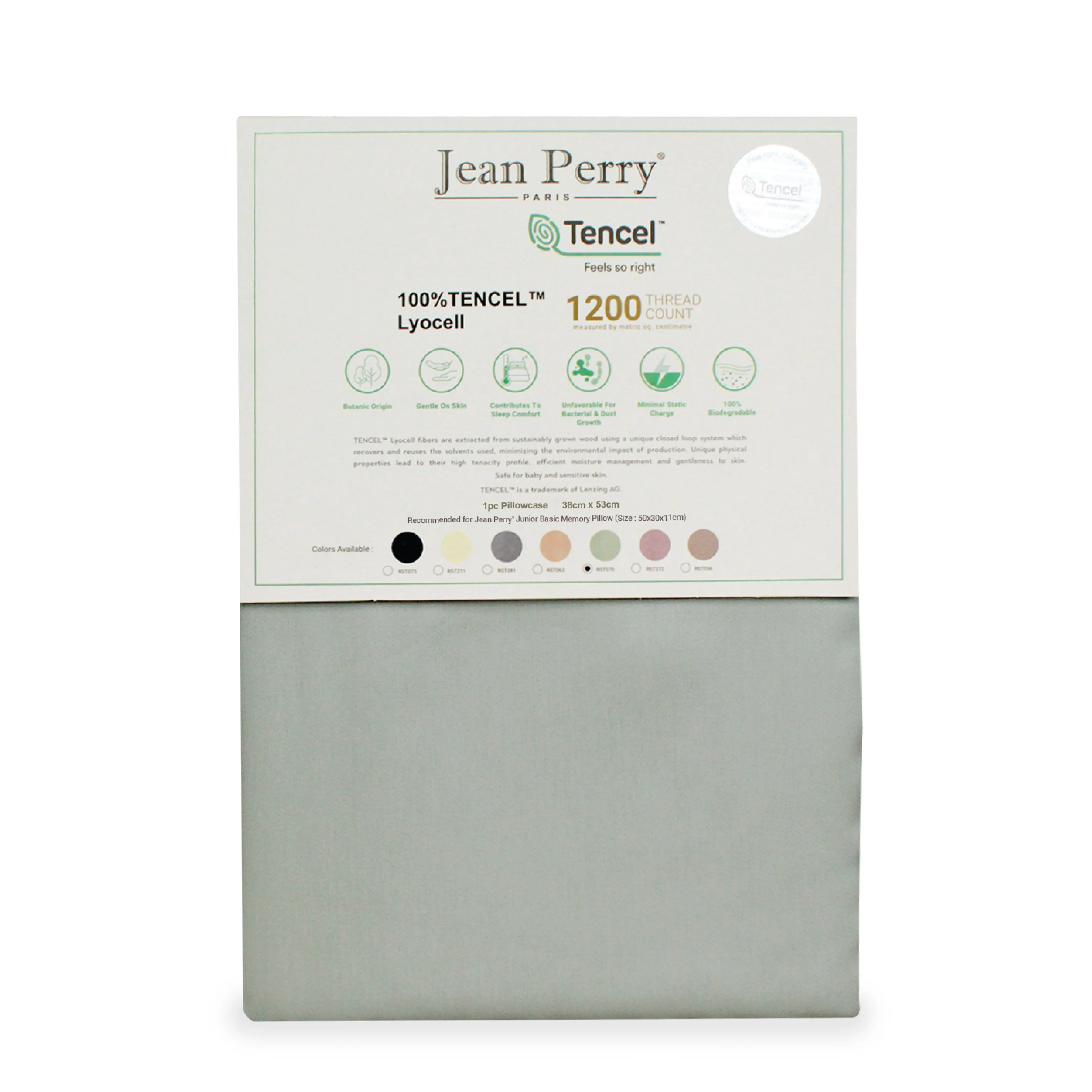 Jean Perry TENCEL™ 1pc Junior Pillow Case (KID'S size) - 1200TC