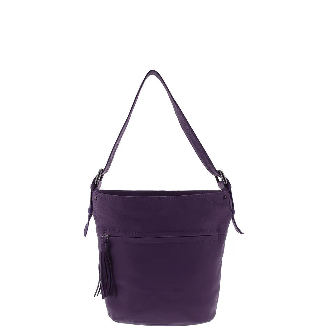 KENDALL LEATHER BUCKET BAG