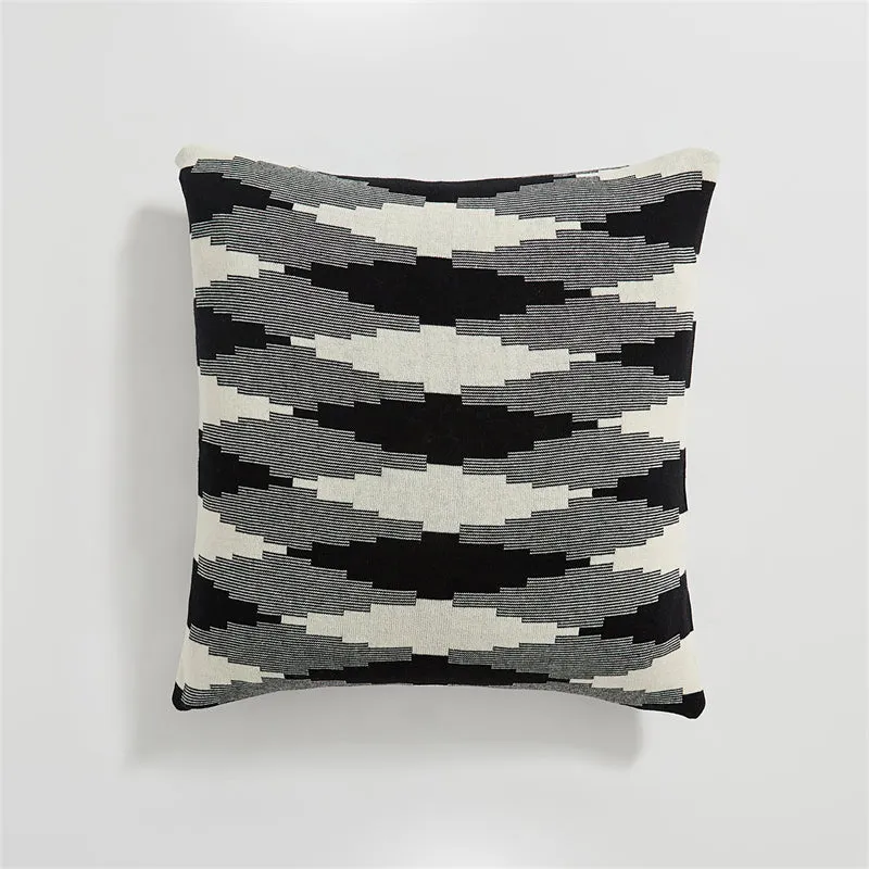 Knitted Diamond-Lattice Throw Pillowcover Set