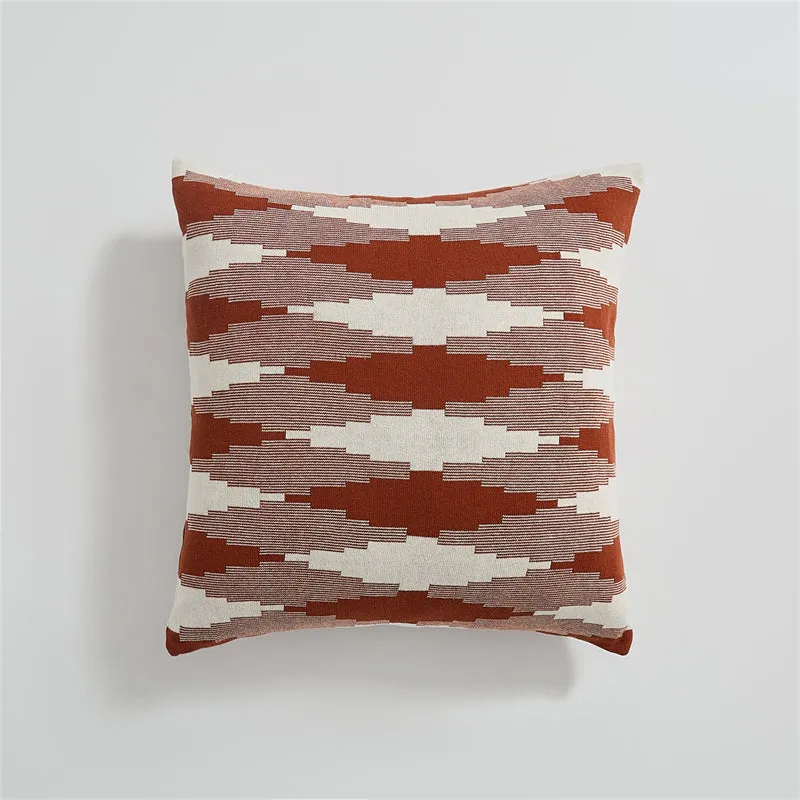 Knitted Diamond-Lattice Throw Pillowcover Set