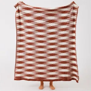 Knitted Diamond-Lattice Throw Pillowcover Set