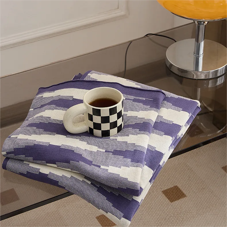 Knitted Diamond-Lattice Throw Pillowcover Set