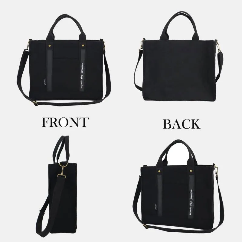 Laptop Tote Handbag Canvas Shoulder Bag Briefcase for Travel Office School
