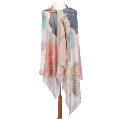 Large Flower Lightweight Scarf