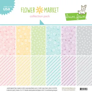 Lawn Fawn-Paper-Flower Market Collection Pack 12 x 12