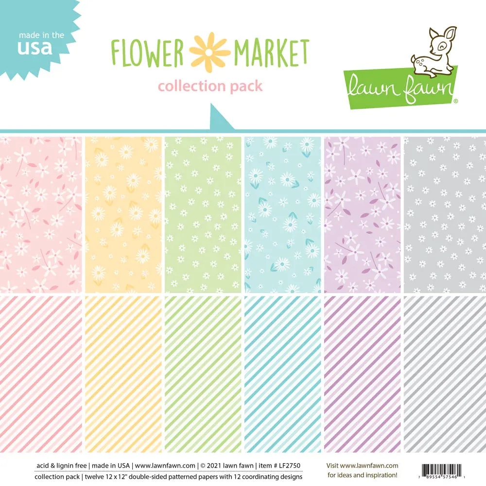 Lawn Fawn-Paper-Flower Market Collection Pack 12 x 12