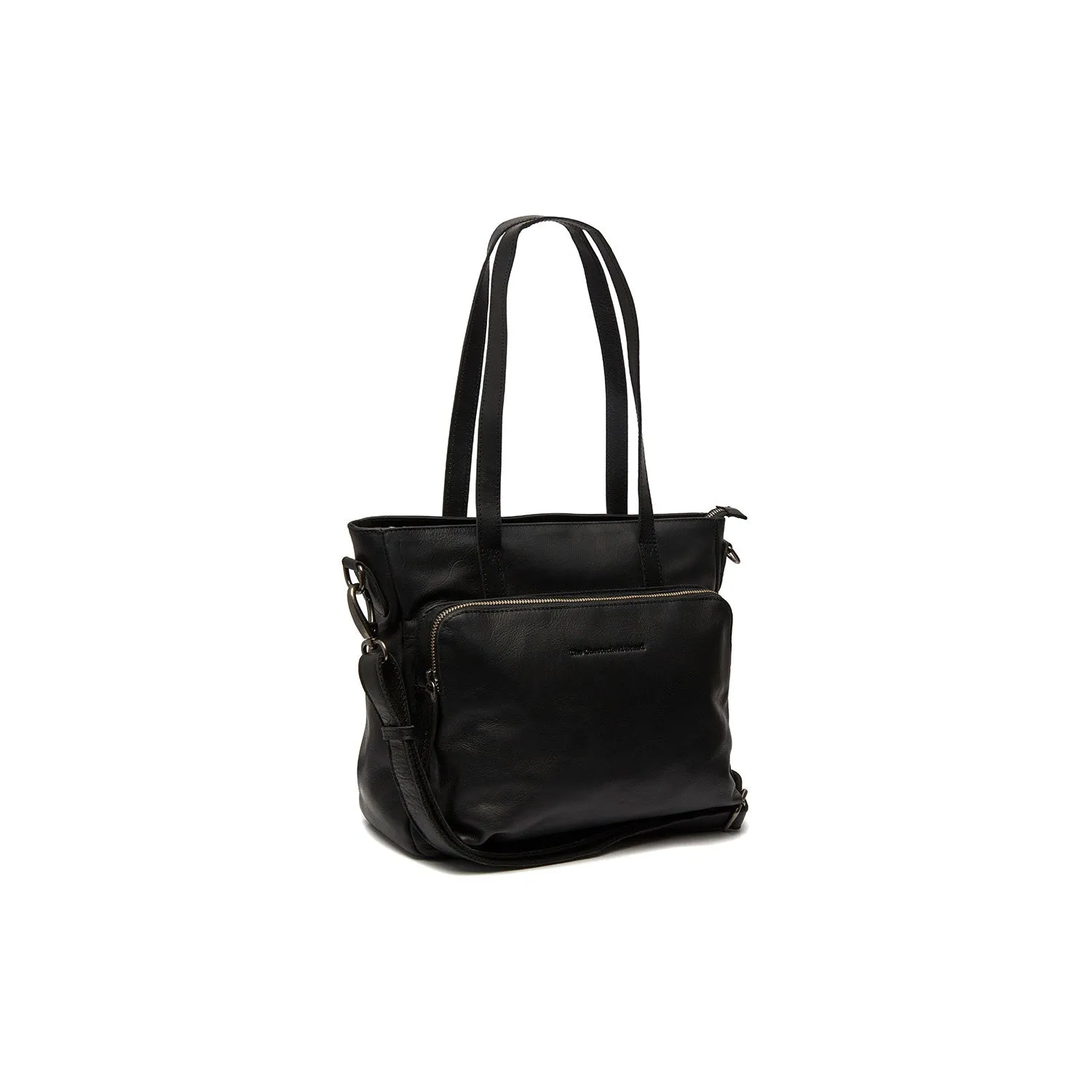 Leather Shopper Black Alicante