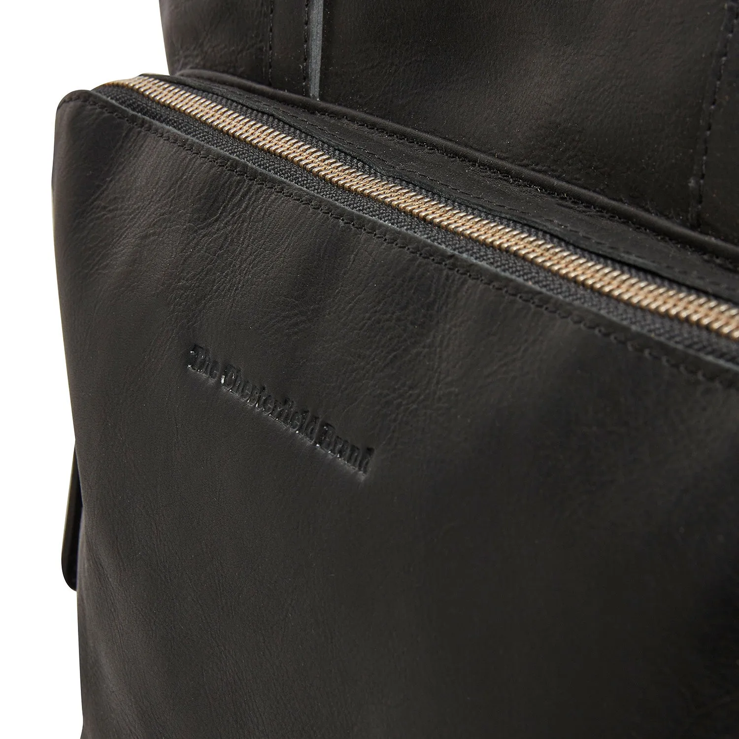 Leather Shopper Black Alicante